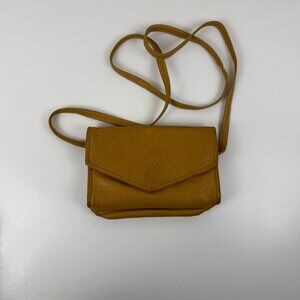 Julia Duren Raingaurded Brown Leather Crossbody Clutch Bag Minimalist Boho